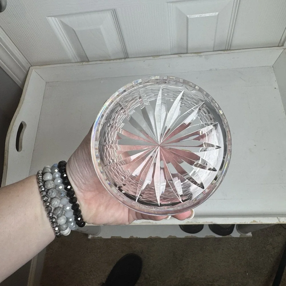 Waterford Ireland Crystal Alana Open Sugar‎ Bowl 4 Inches Wide Read VTG